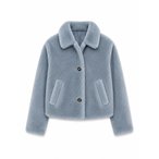 Mazine Faux-Fur Button  Damen  Fleecejacke blau Größe M Lifestyle Atmungsaktiv