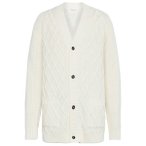 KnowledgeCotton Apparel - Cotton Diamond Cardigan Knit - Wolljacke Gr XL weiß