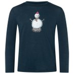 super.natural - Kid's Snowman L/S - Merinolongsleeve Gr 152 blau
