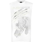 PLEIN SPORT Tanktop TIGER, Größe 3XL in Weiß