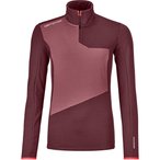 Ortovox Fleece Light Zip Neck  Damen  Longsleeves Merino rot Größe M Trekking 