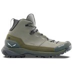 Salewa - Puez Leather Mid PTX - Wanderschuhe 44,5 grau/oliv