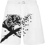 PLEIN SPORT Badehose, Größe XXL in Weiß