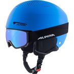 Alpina Zupo+Scarabeo Jr. Set Skihelm Kinder  Skihelme blau Größe 48-52CM Skifa