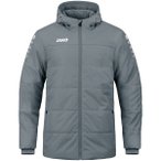 JAKO Kinder Jacke Coachjacke Team mit Kapuze, Größe 140 in Grau