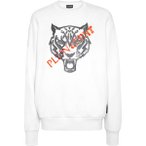 PLEIN SPORT Sweatshirt TIGER, Größe XL in Weiß