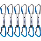 SKYLOTEC Salto NY - Express-Set 12 cm titanium-electricblue 6er Set