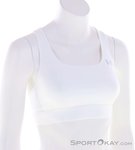 Under Armour HeatGear Mid Damen Sport-BH-Weiss-S