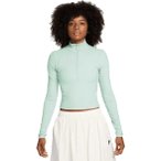 Nike NSW Chill Knit Rib QZ Damen Longsleeve ( Hellgrün XL)