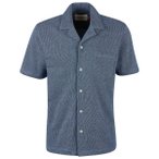 Revolution - Short-Sleeved Cuban Shirt - Hemd Gr L blau