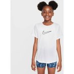 NIKE Kinder Unterjacke G NK DF ONE STD SS TOP HBR, Größe L in Weiß