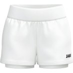 JAKO Damen 2-in-1 Short One Damen, Größe 44 in Weiß