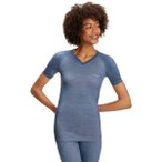 FALKE Damen Kurzarmshirt Wool-Tech Light, Größe XS in Blau