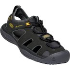 KEEN Herren Trekkingsandale SOLR SANDAL M-BLACK/GOLD, Größe 42 ½ in Grau