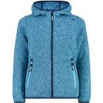 CMP Kinder Girl Fix Hood Fleecejacke ( Blau 128 Größe,)