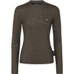 PLEIN SPORT Rundhals-T-Shirt GLITTER, Größe S in Gold