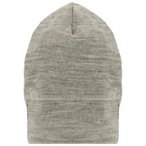 Engel - Baby Mütze Wolle/Seide - Mütze Gr 110/116 grau