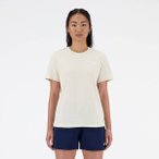 NEW BALANCE Damen Shirt Sport Essentials Jersey T-Shirt, Größe M in Weiß