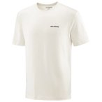 Salomon - Chest Logo Regular Tee - T-Shirt Gr M weiß/beige