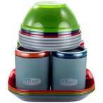 GSI Infinity 4 Personen Deluxe Essgeschirr Set  Campinggeschirr mehrfarbig Grö�