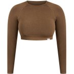 SMILODOX Crop Longsleeve Bethy, Größe S in Braun