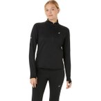 ASICS Damen T-Shirt ROAD WINTER 1/2 ZIP MID LAYER, Größe L in Schwarz