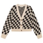 DEDICATED - Women's Cardigan Kanan Pepita Cats - Cardigan Gr XS beige