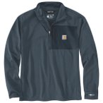 Carhartt - Mock Neck Half-Zip T-Shirt - Longsleeve Gr S blau