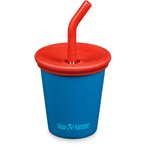 Klean Kanteen Straw Lid Steel Trinkbecher Kinder  Trinkflaschen blau Größe 296