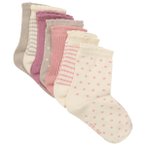 Minymo - Kid's Socks with Pattern 7-Pack - Multifunktionssocken 15-18 beige