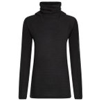 Icebreaker - Women's Merino 400 Realfleece Grid Blackridge - Merinohoodie Gr L s