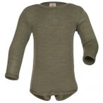 Engel - Baby-Body Langarm Mit Druckverschluss Schulter - Merinounterwäsche Gr 9