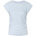 Mandala Damen Side Ruffled T-Shirt (Größe L, blau)