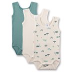 Sanetta - Kid's Set Body 0/0 324937 3-Pack - Alltagsunterwäsche Gr 80 weiß