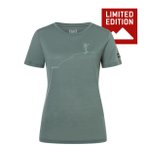 super.natural - Women's Bergglück Tee Exclusive - Merinoshirt Gr XS türkis
