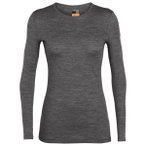 Icebreaker - Women's 200 Oasis L/S Crewe - Merinounterwäsche Gr L grau