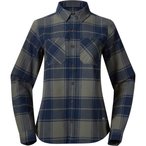 Bergans Nordmarka Flannel  Damen  Blusen oliv Größe M Camping  Hautfreundlich