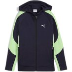 PUMA Kinder Jacke EVOSTRIPE Full-Zip Hoodie DK B, Größe 128 in Schwarz