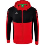 ERIMA Kinder Kapuzensweat SIX WINGS training jacket with hood, Größe 128 in Ro