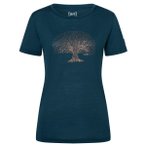 super.natural - Women's Tree of Knowledge Tee - Merinoshirt Gr XS blau