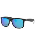 Rayban - Lifestyle-Sonnenbrillen - Justin Classic Matte Rubber Black Blue Mirror
