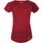 Grüezi Bag Burnham WoodWool  Damen  T-Shirts rot Größe S Trekking  Hautfreund