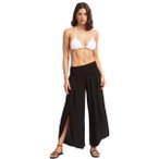 SEAFOLLY Damen Hose Shirred Waist Wrap Pant, Größe M in Schwarz