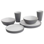 Outwell - Gala Geschirrr-Set 2 Personen - Geschirr-Set grau