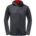 JACK WOLFSKIN Herren Funktionsjacke BORNBERG HOODY M, Größe M in Grau