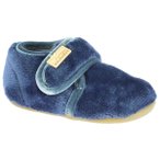 Living Kitzbühel - Baby's Klettschuh Samt Unifarben - Hüttenschuhe 19 blau