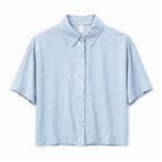 Mazine - Women's Short Sleeve Viscose Shirt - Bluse Gr XL weiß/grau