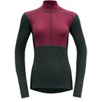 Devold Lauparen Merino 190 Zip Neck  Damen  Langarm Unterhemden rot Größe L Ca