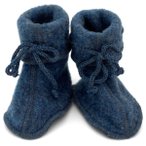 Engel - Baby-Schühchen mit Bändel - Hüttenschuhe 62/68 blau