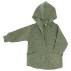 Engel - Baby-Jacke mit Kapuze und Reißverschluß - Wolljacke Gr 110/116 oliv